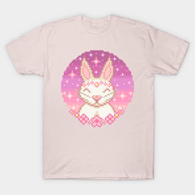 Kawaii bunny pixel art T-Shirt by AlleenasPixels